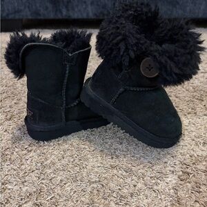 Ugg Toddler Mini Bailey Button II Boot Black